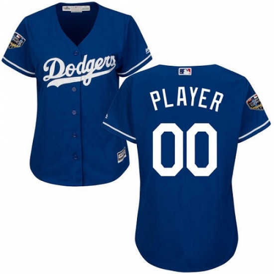 Womens Majestic Los Angeles Dodgers Customized Authentic Royal Blue Alternate Cool Base 2018 World Series MLB Jerse Womens Majestic Los Angeles Dodgers Customized Authentic Royal Blue Alternate Cool Base 2018 World Series MLB Jerse