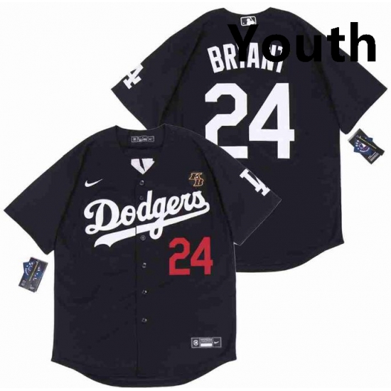 Youth Dodgers 24 Kobe Bryant Black Cool Base Stitched MLB Jersey Youth Dodgers 24 Kobe Bryant Black Cool Base Stitched MLB Jersey