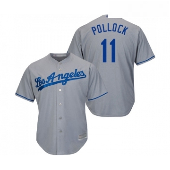 Youth Los Angeles Dodgers 11 A J Pollock Authentic Grey Road Cool Base Baseball Jersey Youth Los Angeles Dodgers 11 A J Pollock Authentic Grey Road Cool Base Baseball Jersey