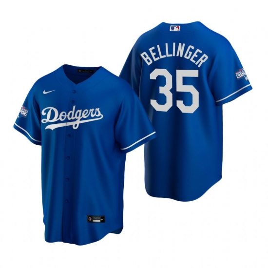 Youth Los Angeles Dodgers 35 Cody Bellinger Royal 2020 World Series Champions Replica Jersey Youth Los Angeles Dodgers 35 Cody Bellinger Royal 2020 World Series Champions Replica Jersey