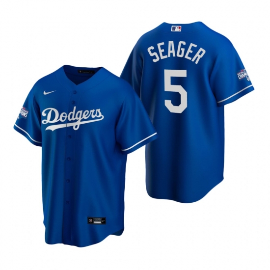 Youth Los Angeles Dodgers 5 Corey Seager Royal 2020 World Series Champions Replica Jersey Youth Los Angeles Dodgers 5 Corey Seager Royal 2020 World Series Champions Replica Jersey