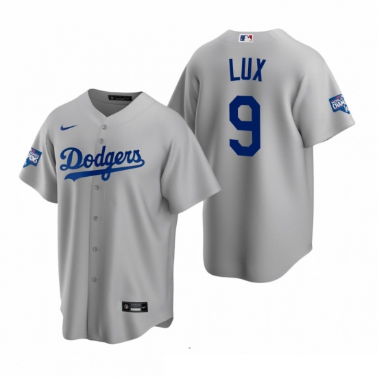 Youth Los Angeles Dodgers 9 Gavin Lux Gray 2020 World Series Champions Replica Jersey Youth Los Angeles Dodgers 9 Gavin Lux Gray 2020 World Series Champions Replica Jersey