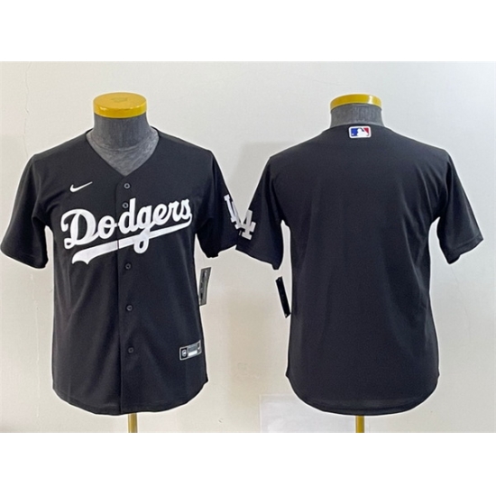 Youth Los Angeles Dodgers Blank Black Stitched Baseball Jersey Youth Los Angeles Dodgers Blank Black Stitched Baseball Jersey