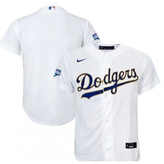Youth Los Angeles Dodgers Blank Gold Trim Openning Day Game Champions Jersey Youth Los Angeles Dodgers Blank Gold Trim Openning Day Game Champions Jersey