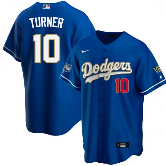 Youth Los Angeles Dodgers Justin Turner 10 Championship Gold Trim Blue Limited All Stitched Flex Base Jersey Youth Los Angeles Dodgers Justin Turner 10 Championship Gold Trim Blue Limited All Stitched Flex Base Jersey