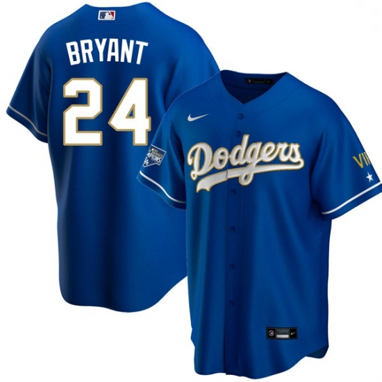 Youth Los Angeles Dodgers Kobe Bryant Championship Gold Trim Blue Limited All Stitched Cool Base Jersey Youth Los Angeles Dodgers Kobe Bryant Championship Gold Trim Blue Limited All Stitched Cool Base Jersey
