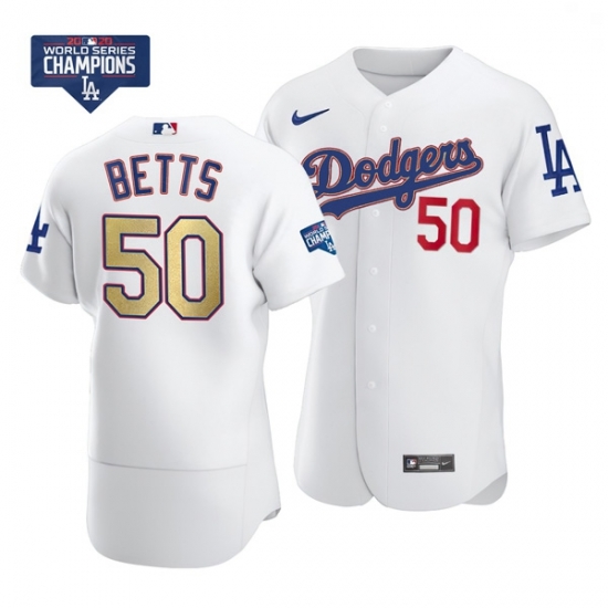 Youth Los Angeles Dodgers Mookie Betts 50 Gold Program Designed Edition White Flex Base Stitched Jersey Youth Los Angeles Dodgers Mookie Betts 50 Gold Program Designed Edition White Flex Base Stitched Jersey