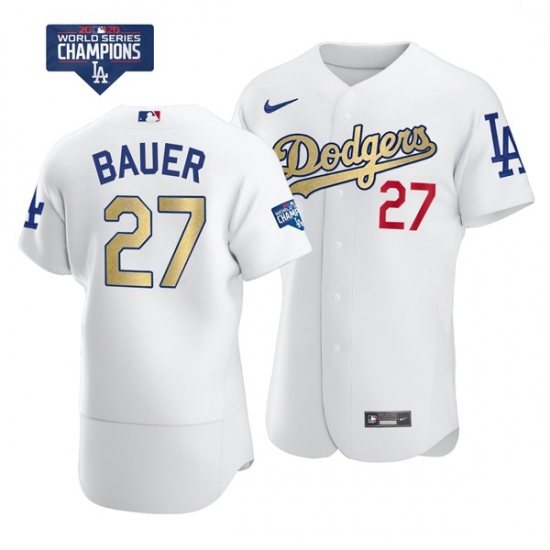 Youth Los Angeles Dodgers Trevor Bauer 27 Gold Program White Flex Base Stitched Jersey Youth Los Angeles Dodgers Trevor Bauer 27 Gold Program White Flex Base Stitched Jersey