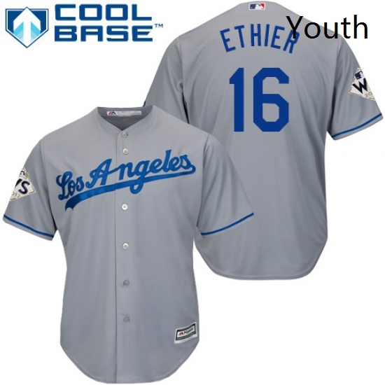 Youth Majestic Los Angeles Dodgers 16 Andre Ethier Authentic Grey Road 2017 World Series Bound Cool Base MLB Jersey Youth Majestic Los Angeles Dodgers 16 Andre Ethier Authentic Grey Road 2017 World Series Bound Cool Base MLB Jersey