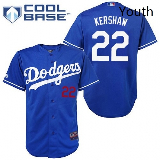 Youth Majestic Los Angeles Dodgers 22 Clayton Kershaw Authentic Royal Blue Cool Base MLB Jersey Youth Majestic Los Angeles Dodgers 22 Clayton Kershaw Authentic Royal Blue Cool Base MLB Jersey