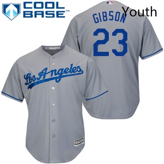 Youth Majestic Los Angeles Dodgers 23 Kirk Gibson Replica Grey Road Cool Base MLB Jersey Youth Majestic Los Angeles Dodgers 23 Kirk Gibson Replica Grey Road Cool Base MLB Jersey