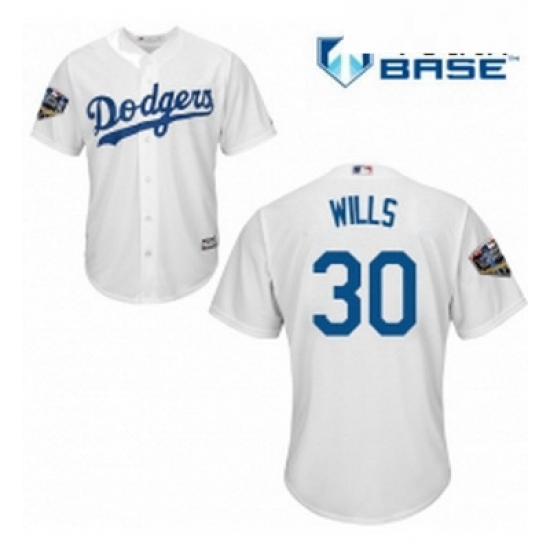 Youth Majestic Los Angeles Dodgers 30 Maury Wills Authentic White Home Cool Base 2018 World Series MLB Jersey Youth Majestic Los Angeles Dodgers 30 Maury Wills Authentic White Home Cool Base 2018 World Series MLB Jersey