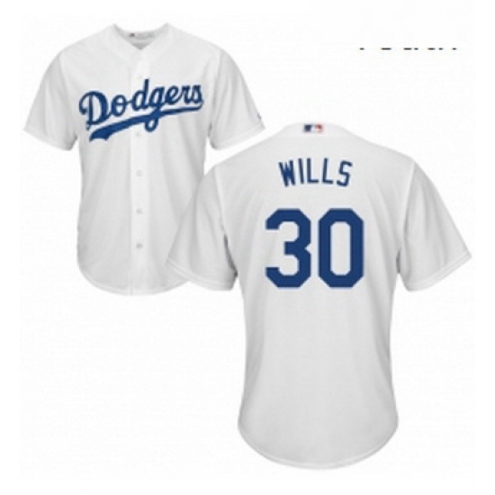 Youth Majestic Los Angeles Dodgers 30 Maury Wills Replica White Home Cool Base MLB Jersey Youth Majestic Los Angeles Dodgers 30 Maury Wills Replica White Home Cool Base MLB Jersey