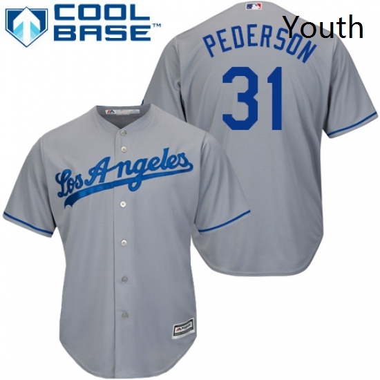 Youth Majestic Los Angeles Dodgers 31 Joc Pederson Authentic Grey Road Cool Base MLB Jersey Youth Majestic Los Angeles Dodgers 31 Joc Pederson Authentic Grey Road Cool Base MLB Jersey
