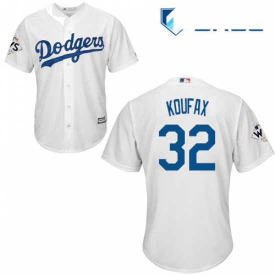 Youth Majestic Los Angeles Dodgers 32 Sandy Koufax Replica White Home 2017 World Series Bound Cool Base MLB Jersey Youth Majestic Los Angeles Dodgers 32 Sandy Koufax Replica White Home 2017 World Series Bound Cool Base MLB Jersey
