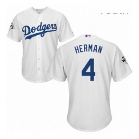 Youth Majestic Los Angeles Dodgers 4 Babe Herman Authentic White Home 2017 World Series Bound Cool Base MLB Jersey Youth Majestic Los Angeles Dodgers 4 Babe Herman Authentic White Home 2017 World Series Bound Cool Base MLB Jersey