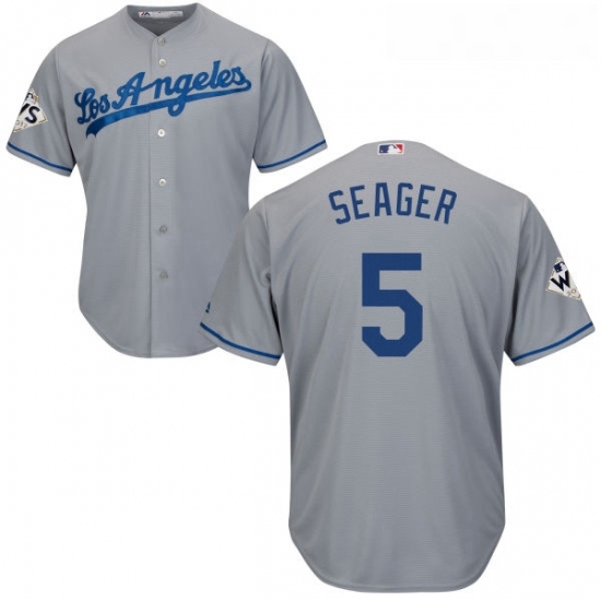 Youth Majestic Los Angeles Dodgers 5 Corey Seager Replica Grey Road 2017 World Series Bound Cool Base MLB Jersey Youth Majestic Los Angeles Dodgers 5 Corey Seager Replica Grey Road 2017 World Series Bound Cool Base MLB Jersey