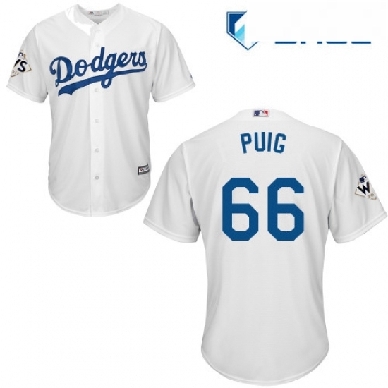 Youth Majestic Los Angeles Dodgers 66 Yasiel Puig Authentic White Home 2017 World Series Bound Cool Base MLB Jersey Youth Majestic Los Angeles Dodgers 66 Yasiel Puig Authentic White Home 2017 World Series Bound Cool Base MLB Jersey