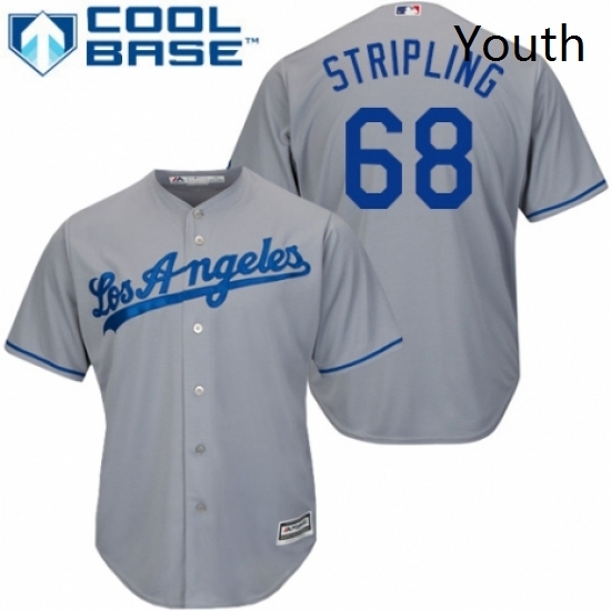 Youth Majestic Los Angeles Dodgers 68 Ross Stripling Authentic Grey Road Cool Base MLB Jersey Youth Majestic Los Angeles Dodgers 68 Ross Stripling Authentic Grey Road Cool Base MLB Jersey