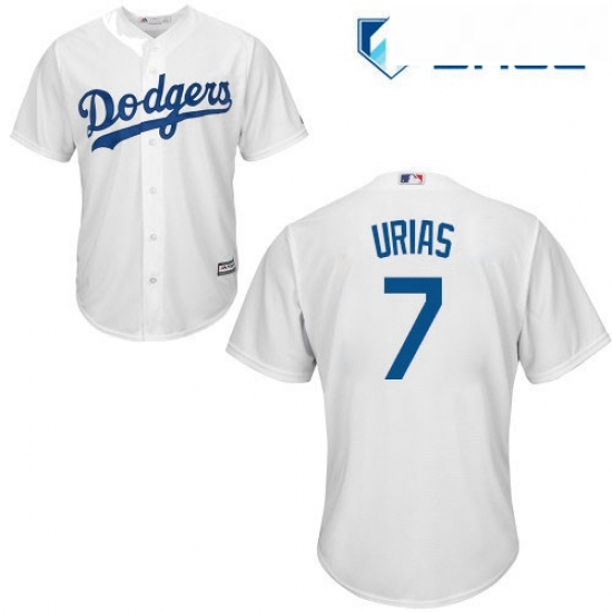 Youth Majestic Los Angeles Dodgers 7 Julio Urias Replica White Home Cool Base MLB Jersey Youth Majestic Los Angeles Dodgers 7 Julio Urias Replica White Home Cool Base MLB Jersey