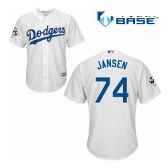 Youth Majestic Los Angeles Dodgers 74 Kenley Jansen Authentic White Home 2017 World Series Bound Cool Base MLB Jersey Youth Majestic Los Angeles Dodgers 74 Kenley Jansen Authentic White Home 2017 World Series Bound Cool Base MLB Jersey