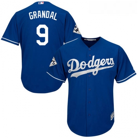 Youth Majestic Los Angeles Dodgers 9 Yasmani Grandal Replica Royal Blue Alternate 2017 World Series Bound Cool Base MLB Jersey Youth Majestic Los Angeles Dodgers 9 Yasmani Grandal Replica Royal Blue Alternate 2017 World Series Bound Cool Base MLB Jersey
