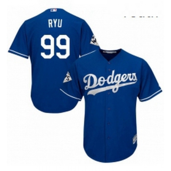 Youth Majestic Los Angeles Dodgers 99 Hyun Jin Ryu Authentic Royal Blue Alternate 2017 World Series Bound Cool Base MLB Jersey Youth Majestic Los Angeles Dodgers 99 Hyun Jin Ryu Authentic Royal Blue Alternate 2017 World Series Bound Cool Base MLB Jersey