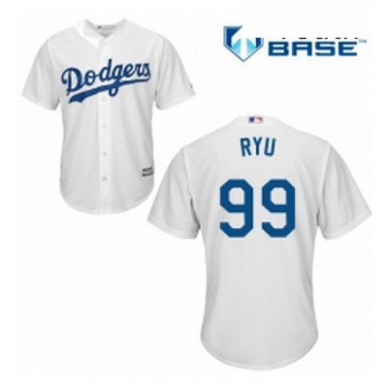 Youth Majestic Los Angeles Dodgers 99 Hyun Jin Ryu Authentic White Home Cool Base MLB Jersey Youth Majestic Los Angeles Dodgers 99 Hyun Jin Ryu Authentic White Home Cool Base MLB Jersey