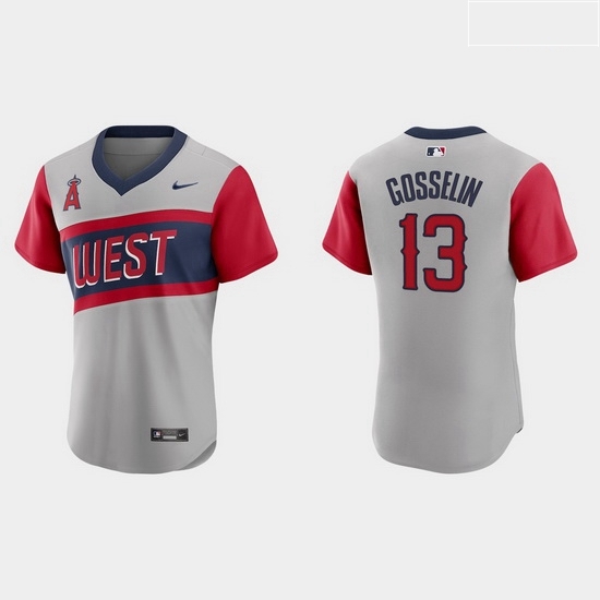 Men Los Angeles Angels 13 Phil Gosselin Men Nike Gray 2021 Little League Classic Authentic MLB Jersey Men Los Angeles Angels 13 Phil Gosselin Men Nike Gray 2021 Little League Classic Authentic MLB Jersey