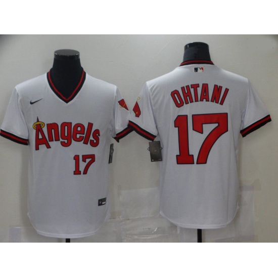Men Los Angeles Angels 17 Ohtani White Game Throwback 2021 Nike MLB Jersey Men Los Angeles Angels 17 Ohtani White Game Throwback 2021 Nike MLB Jersey