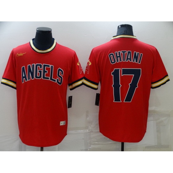 Men Los Angeles Angels 17 Shohei Ohtani Red Cool Base Stitched jersey Men Los Angeles Angels 17 Shohei Ohtani Red Cool Base Stitched jersey