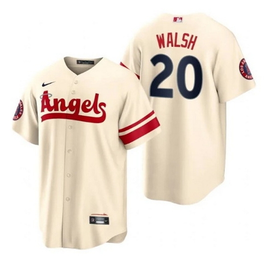 Men Los Angeles Angels 20 Jared Walsh 2022 Cream City Connect Cool Base Stitched Jersey Men Los Angeles Angels 20 Jared Walsh 2022 Cream City Connect Cool Base Stitched Jersey