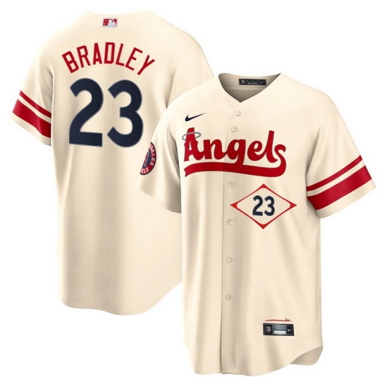 Men Los Angeles Angels 23 Archie Bradley 2022 Cream City Connect Cool Base Stitched Jerseyy Men Los Angeles Angels 23 Archie Bradley 2022 Cream City Connect Cool Base Stitched Jerseyy