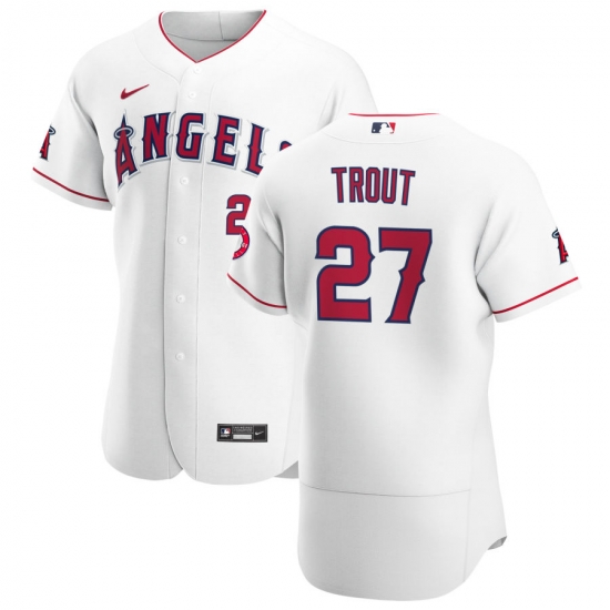 Men Los Angeles Angels 27 Mike Trout Men Nike White Home 2020 Flex Base Player MLB Jersey Men Los Angeles Angels 27 Mike Trout Men Nike White Home 2020 Flex Base Player MLB Jersey
