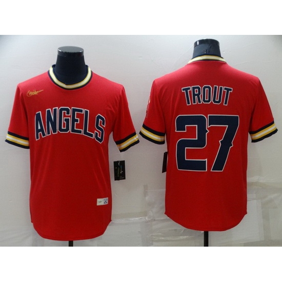 Men Los Angeles Angels 27 Mike Trout Red Cool Base Stitched jersey Men Los Angeles Angels 27 Mike Trout Red Cool Base Stitched jersey