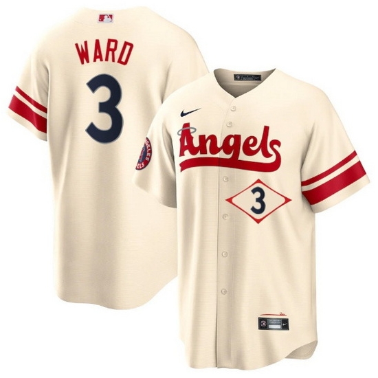 Men Los Angeles Angels 3 Taylor Ward 2022 Cream City Connect Cool Base Stitched Jerseyy Men Los Angeles Angels 3 Taylor Ward 2022 Cream City Connect Cool Base Stitched Jerseyy