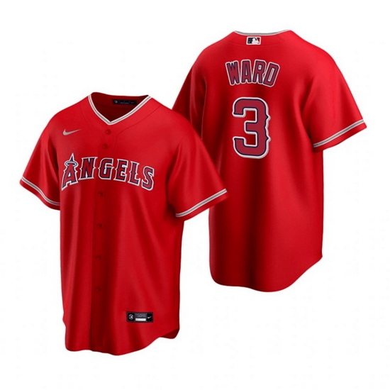 Men Los Angeles Angels 3 Waylor Ward Red Cool Base Stitched Jerse Men Los Angeles Angels 3 Waylor Ward Red Cool Base Stitched Jerse