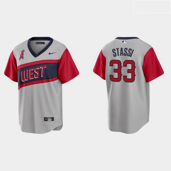Men Los Angeles Angels 33 Max Stassi Men Nike Gray 2021 Little League Classic Game MLB Jersey Men Los Angeles Angels 33 Max Stassi Men Nike Gray 2021 Little League Classic Game MLB Jersey