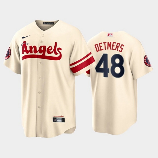 Men Los Angeles Angels 48 Reid Detmers 2022 Cream City Connect Cool Base Stitched Jerseys Men Los Angeles Angels 48 Reid Detmers 2022 Cream City Connect Cool Base Stitched Jerseys