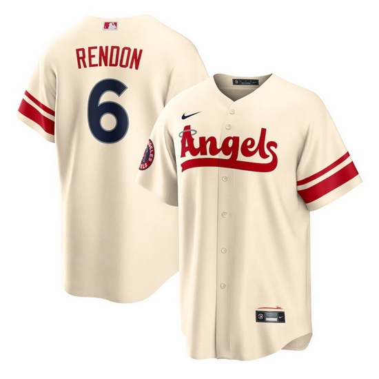 Men Los Angeles Angels 6 Anthony Rendon 2022 Cream City Connect Cool Base Stitched Jerseys Men Los Angeles Angels 6 Anthony Rendon 2022 Cream City Connect Cool Base Stitched Jerseys