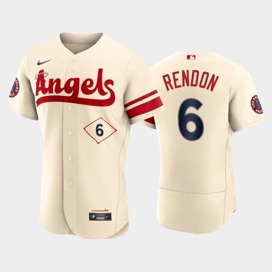 Men Los Angeles Angels 6 Anthony Rendon 2022 Cream City Connect Flex Base Stitched Jerseys Men Los Angeles Angels 6 Anthony Rendon 2022 Cream City Connect Flex Base Stitched Jerseys