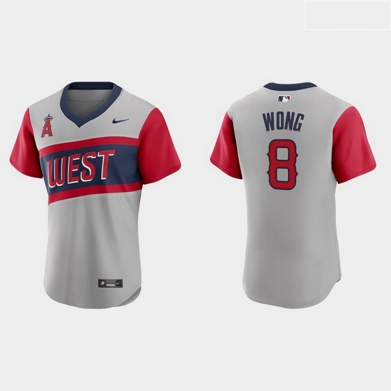 Men Los Angeles Angels 8 Kean Wong Men Nike Gray 2021 Little League Classic Authentic MLB Jersey Men Los Angeles Angels 8 Kean Wong Men Nike Gray 2021 Little League Classic Authentic MLB Jersey