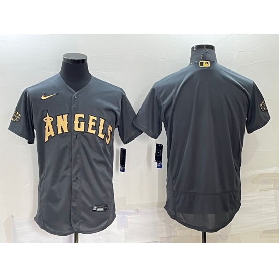 Men Los Angeles Angels Blank 2022 All Star Charcoal Flex Base Stitched Jersey Men Los Angeles Angels Blank 2022 All Star Charcoal Flex Base Stitched Jersey