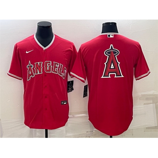 Men Los Angeles Angels Red Team Big Logo Cool Base Stitched JerseyS Men Los Angeles Angels Red Team Big Logo Cool Base Stitched JerseyS