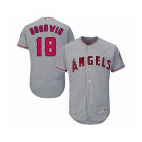Mens Los Angeles Angels of Anaheim 18 Brian Goodwin Grey Road Flex Base Authentic Collection Baseball Jersey Mens Los Angeles Angels of Anaheim 18 Brian Goodwin Grey Road Flex Base Authentic Collection Baseball Jersey