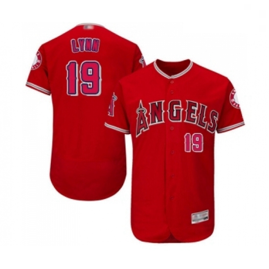Mens Los Angeles Angels of Anaheim 19 Fred Lynn Red Alternate Flex Base Authentic Collection Baseball Jersey Mens Los Angeles Angels of Anaheim 19 Fred Lynn Red Alternate Flex Base Authentic Collection Baseball Jersey