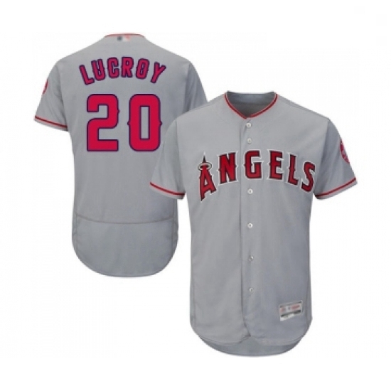 Mens Los Angeles Angels of Anaheim 20 Jonathan Lucroy Grey Road Flex Base Authentic Collection Baseball Jersey Mens Los Angeles Angels of Anaheim 20 Jonathan Lucroy Grey Road Flex Base Authentic Collection Baseball Jersey