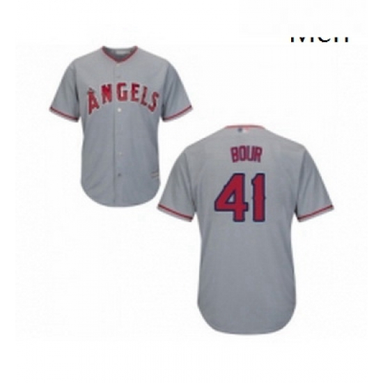 Mens Los Angeles Angels of Anaheim 41 Justin Bour Replica Grey Road Cool Base Baseball Jersey Mens Los Angeles Angels of Anaheim 41 Justin Bour Replica Grey Road Cool Base Baseball Jersey
