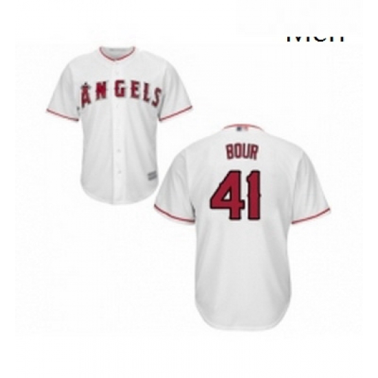 Mens Los Angeles Angels of Anaheim 41 Justin Bour Replica White Home Cool Base Baseball Jersey Mens Los Angeles Angels of Anaheim 41 Justin Bour Replica White Home Cool Base Baseball Jersey