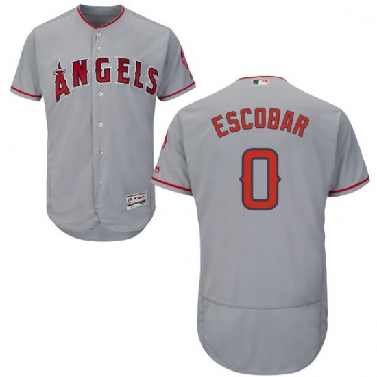 Mens Majestic Los Angeles Angels of Anaheim 0 Yunel Escobar Grey Flexbase Authentic Collection MLB Jersey Mens Majestic Los Angeles Angels of Anaheim 0 Yunel Escobar Grey Flexbase Authentic Collection MLB Jersey